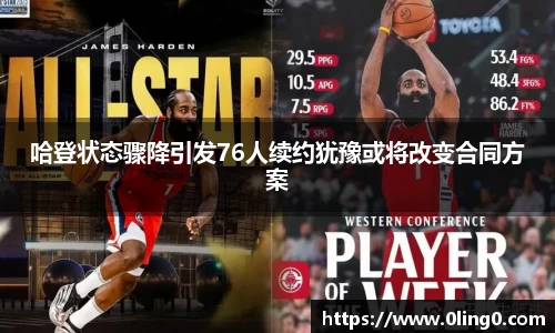 哈登状态骤降引发76人续约犹豫或将改变合同方案